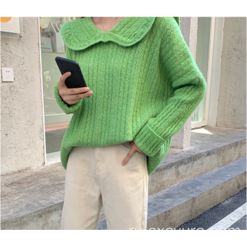 Новый свободный пуловер с французским воротником 2020 года